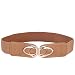 PmseK Cinturones Mujer, PU Leather Elastic Wide Belt For Women Stretch Thick...