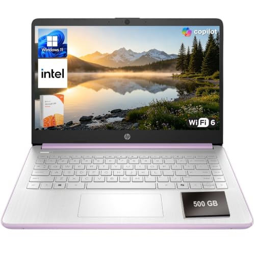 HP Everyday Student Laptop, 2027 Edition, 500GB EXT HDD +128GB Storage | Intel Processor, 1-Year Office 365, Copilot AI, Long Battery Life, Thin & Portable for Business, Wi-Fi 6, Windows 11 - image 1