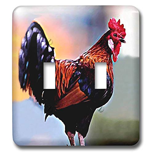 3dRose Rooster double toggle switch