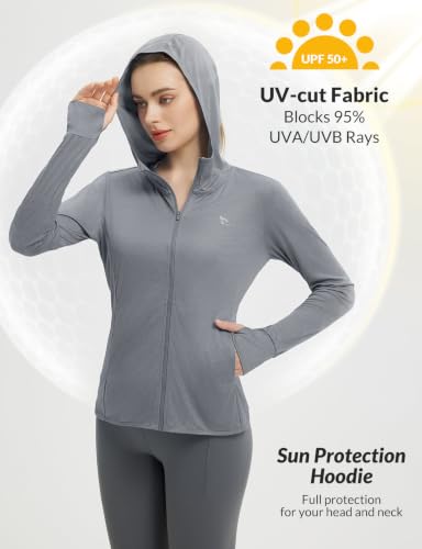 Image of baleaf Women's Sun Protection Jacket Hoodie Clothing Lightweight Long Sleeve Sun Cover Up Shirt