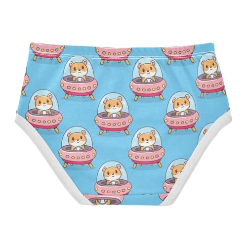 Joisal Cute Hamsters Spaceships Little Girl Panties Toddler Girls Underwear Cotton Cartoon Briefs Girls Undies 2t2