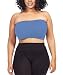Dinamit Women's Plus Size Seamless Padded Bandeau Tube Top Bra