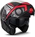 Produktbild Moto Helmets® F19 Runner Red · Motorrad-Helm · Klapp-Helm Modular-Helm Flip-up Integral-Helm Motorrad-Helm Roller-Helm Full-Face Scooter-Helm · ECE Sonnenvisier Schnellverschluss Tasche L (59-60cm)