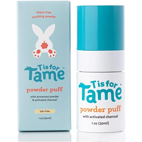 T is for Tame - Baby Powder Mist, Natural Ingredients, Talc-Free Spray with Arrowroot & Charcoal, Mess-Free Application, Vegan & Cruelty-Free, Travel Friendly Size Cover