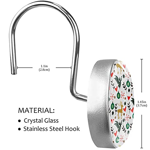 Crochets de rideau de douche en acier inoxydable robuste avec finitions décoratives soignées - 4