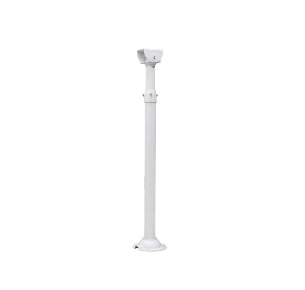 Supporto telescopico da parete per telecamera di sicurezza, regolabile, 1-2 m, in alluminio, per sorveglianza, supporto in metallo bianco per uso interno/esterno, lunghezza 100-200 cm