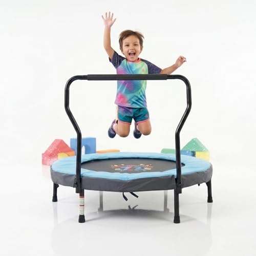48” Mini Trampoline with Net – ASTM Approved, 40” Trampoline for Kids 3-6 Age – Durable 3ft/4ft Trampoline Toddler Gift with 130 Loading Capacity.
