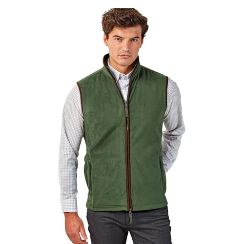 Image of Premier Mens Artisan Fleece Gilet (L) (Black/Brown)