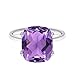 Coussin Solitaire Améthyste Bague d'amour pour femme en argent 925 avec pierres précieuses, 2.05 CTW (49)
