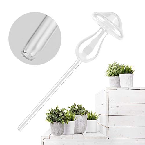 Plant Watering Bulbs, House Plants Flowers Automatic Self Watering Devices Clear Glass Water Feeder Mushroom Shape - Image 4