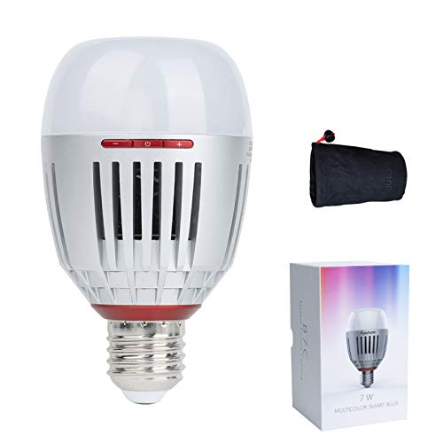 Aputure Accent B7C Slimme LED-lamp 7W RGBWW CRI 95+ TLCI 96+ 2000K-10000K Instelbaar 0-100% Traploos dimmen App-controlelamp