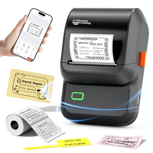 Deal: Ponek Label Maker Machine with Tapes, Sticker Printer M100 Address Label Maker, Barcode Label Printer with Multiple Templates, Bluetooth Printer for Home, Office, Small Business, Address, Logo, Black