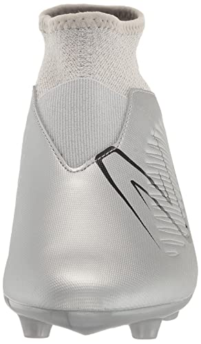 New Balance Boy's Tekela V4 Magique Fg Soccer Shoe, Silver/Bright Lapis/Black, 1 Little Kid #TOP1