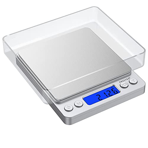 Proster Balance de Précision 0,01g/500g avec Fonction de Comptage, Balance Électronique Portable pour Cuisine, Café, Épices, Bijoux et laboratoire...