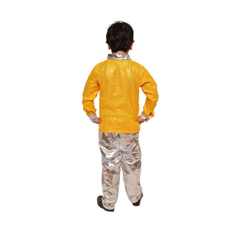 Image of Kaku Fancy Dresses Western Disco Outfit for Kids Sequin Shirt with Shining Pants for Annual Day Programme