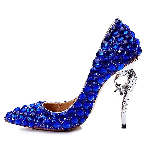 Escarpins pour femmes à talons hauts pointus LiChA avec strass de mariage