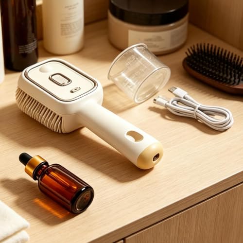 Cepillo con spray de agua que desenreda y humecta el cabello en casa 3