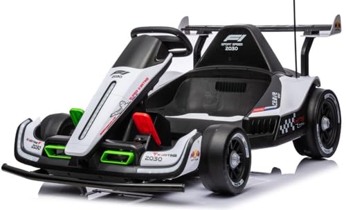 INDALCHESS Formula2 Gokart 24V Drift 15 km/h, para niños de más de 4 años