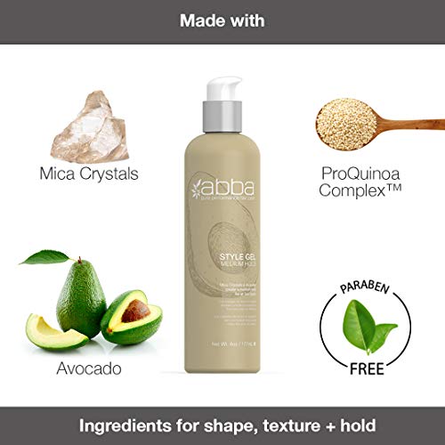Abba Style Gel Medium Hold, 6 Fl Oz #TOP3
