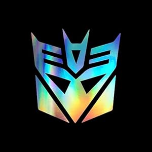 Decepticon Helmet Sticker Vinyl Decal Notebook Car Window Laptop 5″ x 4.75″ (Holographic)