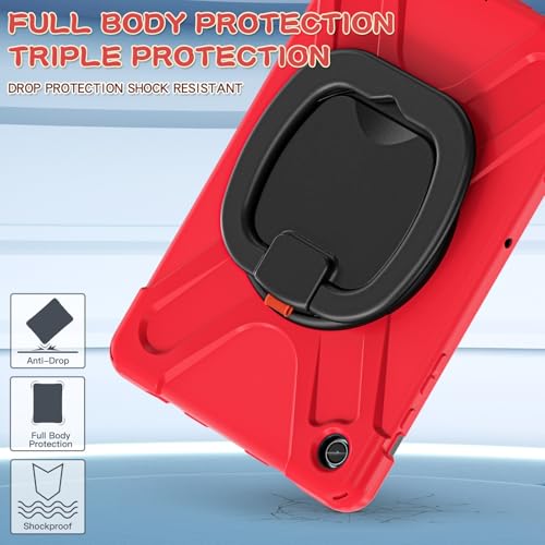 Coque Samsung Galaxy Tab A9 Plus rouge incassable pour protéger la tablette des petits - 5