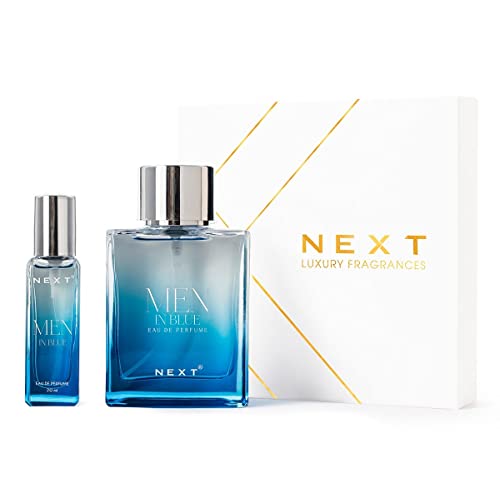 Image of NEXT CARE MEN IN BLUE Long Lasting Eau de Perfume for Men | Luxury Fragrance Combo Pack of -100ml+20ml