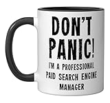 Paid Search Engine Manager Ceramic Mug, Black/White