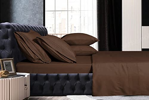 Image of Mocassi Hotel Luxury 1800 Thread Count Bedding Pillowcases King Size Set of 2 - Pillow Covers - Pillow Protector - Cooling Pillowcases (Set of 2 King Size 20 inch x 40 inch, Brown)