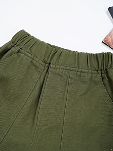 iiniim Boys Kids Joggers Cargo Pants Elastic Waist Jogging Casual Pants Trousers with Multi Pocket4