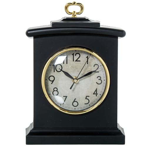 DRW Reloj de sobremesa acrilico en Negro 20x7x28.5 cm