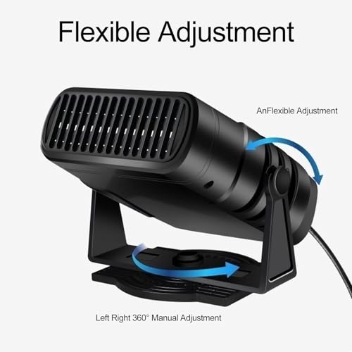 Chauffage portable électrique rotatif à batterie avec double USB - 4