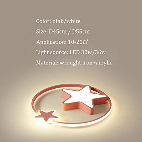Plafón de techo LED moderno para dormitorio de niños con diseño de estrella 6