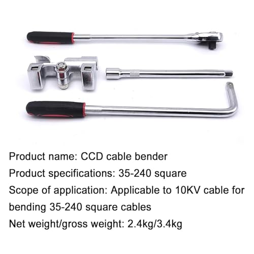 Dobladora manual de cables con curvatura ajustable de 0 a 90 grados 7
