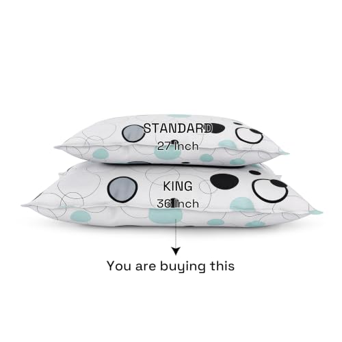 Image of Wakefit 100% Cotton Pillow Cover Set of 2 | 200 TC Soft & Breathable Pillow Cases | King Size 19 x 36 Inch | Skin Friendly, Durable & Gentle Machine Washable | White
