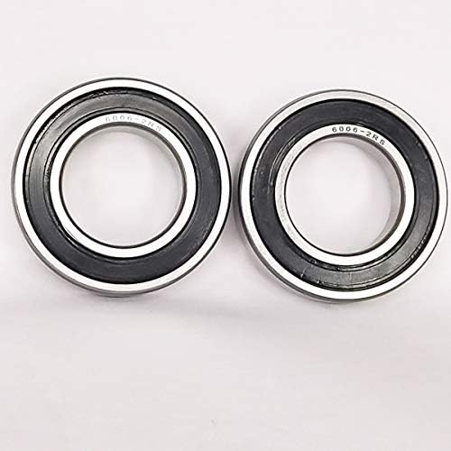 ZH Precision Chrome Steel 6006-2RS Ball Bearings, 30x55x13 mm, Sealed (Set of 2)