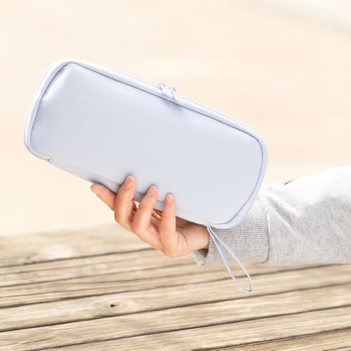 Image of ANGOOBABY Pencil Case Wide Opening Durable Pen Pouch Lightweight Portable Pencil Bag with Handle for School Teen Girl Boy Men Women Adults Blue