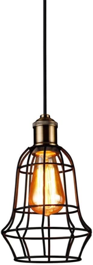 Suspension luminaire noire style industriel lustre plafonnier vintage pour bar et café
