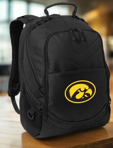Image of Broad Bay University of Iowa Backpack Iowa Hawkeyes | Official Iowa Hawkeyes Logo, Padded Laptop Computer Section, Premium 600 Denier Nylon Fabric,