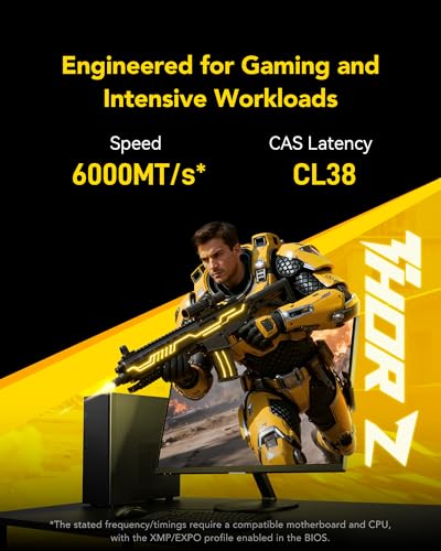 Image of Lexar OC DDR5 RAM 1x8GB 6000MHz CL38 288-Pin UDIMM Desktop Memory | High-Performance PC Memory for Gaming & AI, Intel XMP 3.0 & AMD EXPO Ready, 1.4V