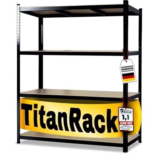 etm Estantería de gran tensión, 177 x 200 x 60 cm, con capacidad de carga de hasta 1500 kg, se puede utilizar como estantería para cargas pesadas, almacenamiento, sótano, estantería para sótanos