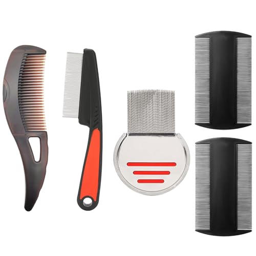 5 Stück Schuppenkamm Set, Kopfhaut Kamm Dandruff Comb Glatzenkamm Schuppen Kamm für effektive Kopfhautpflege Selbstreinigende Massagebürste Passend gegen Schuppen