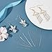 Beebeecraft 1 Box 100Pcs Ball Head Pins 18K Gold&925 Sterling Silver Plated Non Tarnish 50mm Long 24 Gauge 22 Gauge Ball Eye Pins Jewelry Making Findings for Earrings Charm Beads DIY Making
