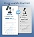 Magnetic Wireless Charger iPhone, 2 Pack 15W Fast Mag-Safe Charger Stand for iPhone 17/17 Air/17 Pro/17 Pro Max 16/15/14/13/12 Series, Wireless Charging Station for Pad/AirPods