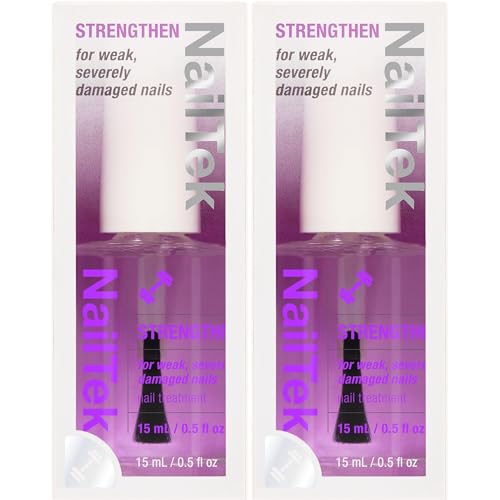 Nail Tek Formula 4 Xtra Nail Strengthener Polish – Protein-Enriched Repair Treatment for Weak & Damaged Nails, 0.5 Fl Oz Each, 2 Pack