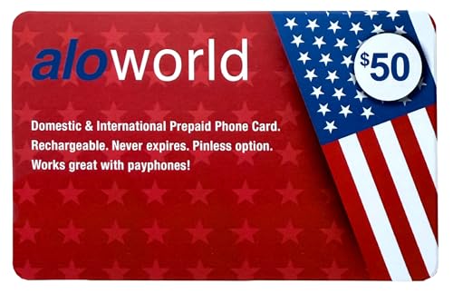Phone Card for International & Domestic Calls Prepaid Calling Card for Any Phones & Payphones | $50 USD