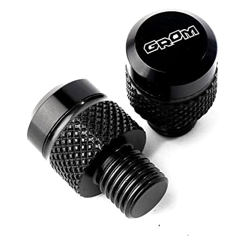 ZYAKOMO CNC M10x1.25 Motorcycle Mirror Hole Plugs Stock Mirrors Hole Screw Compatible with MSX125 GROM 2025 GROM 125 MSX 125 2013-2023 2024 2025 (Black) Cover