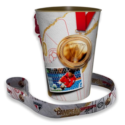 Copo + Cordão São Paulo Campeão da Supercopa 2024 - Plástico 550ml