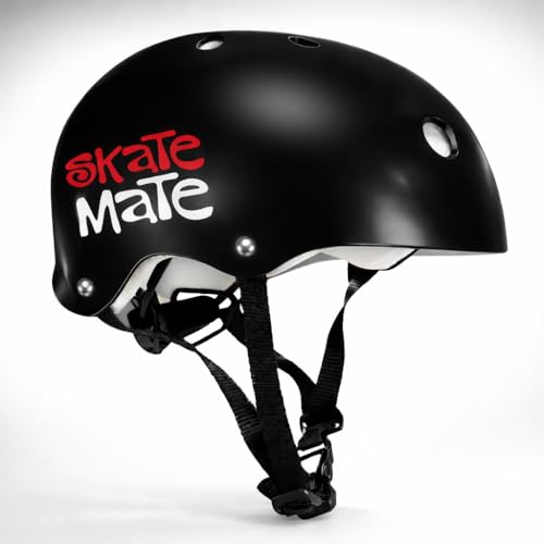 Image of Jaspo Skate Mate Protective Skating Kit for Kids - Helmet with Adjuster, Knee Elbow Pads & Wrist Guards, Safety Gear Set for Skating, Cycling & Skateboarding (Black, Medium)