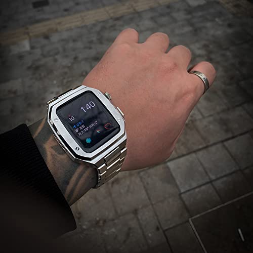 Protéger Apple Watch 45mm avec ce boîtier luxe en acier métal