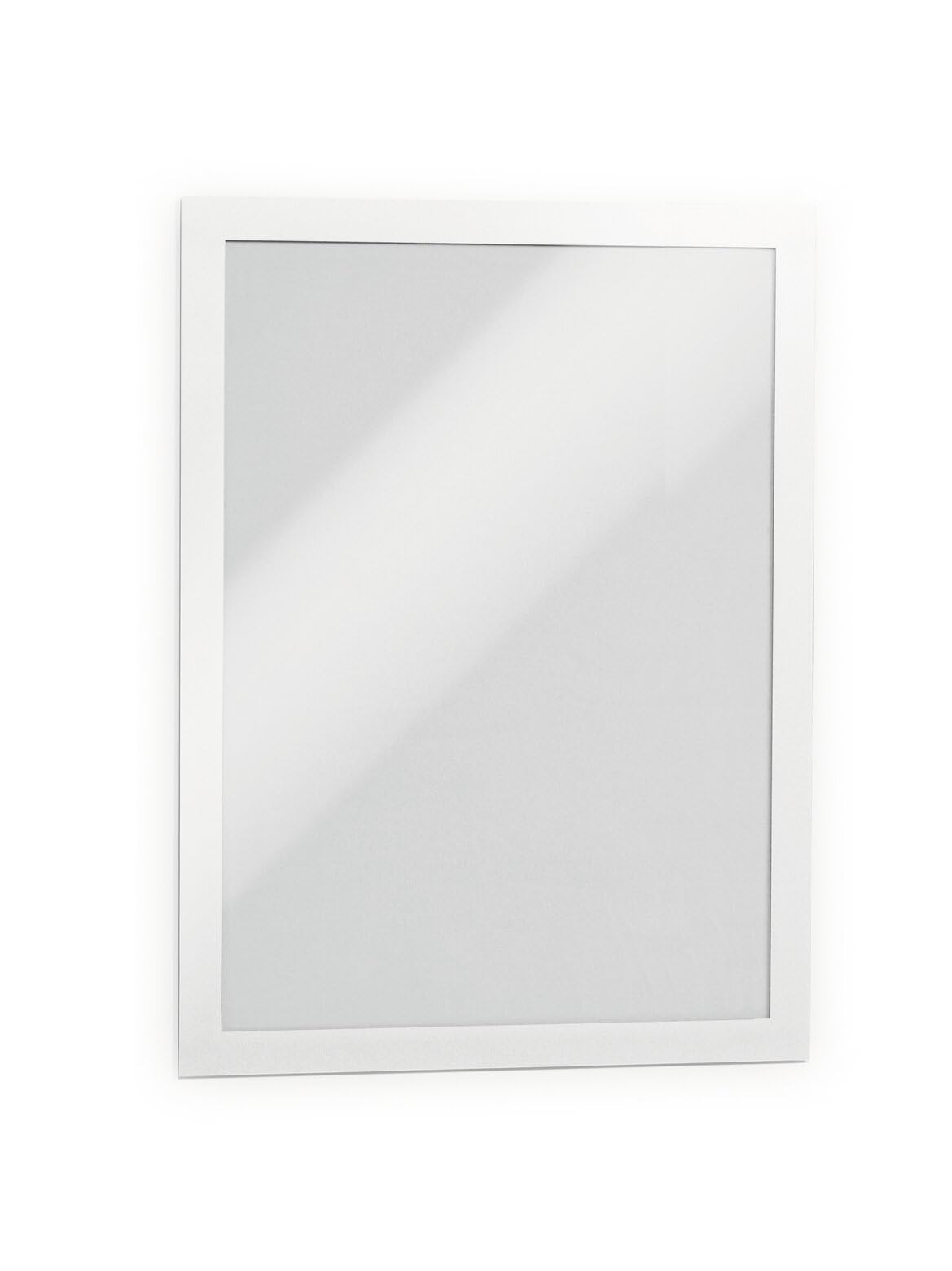 Durable DURAFRAME Self-Adhesive Magnetic Document Sign Holder - Letter-Size 8.5" x 11" Inches - White - Pack of 2